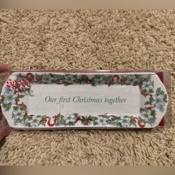 NIB Our First Christmas Spode Trivet Mint Tray - Picture 2 of 4